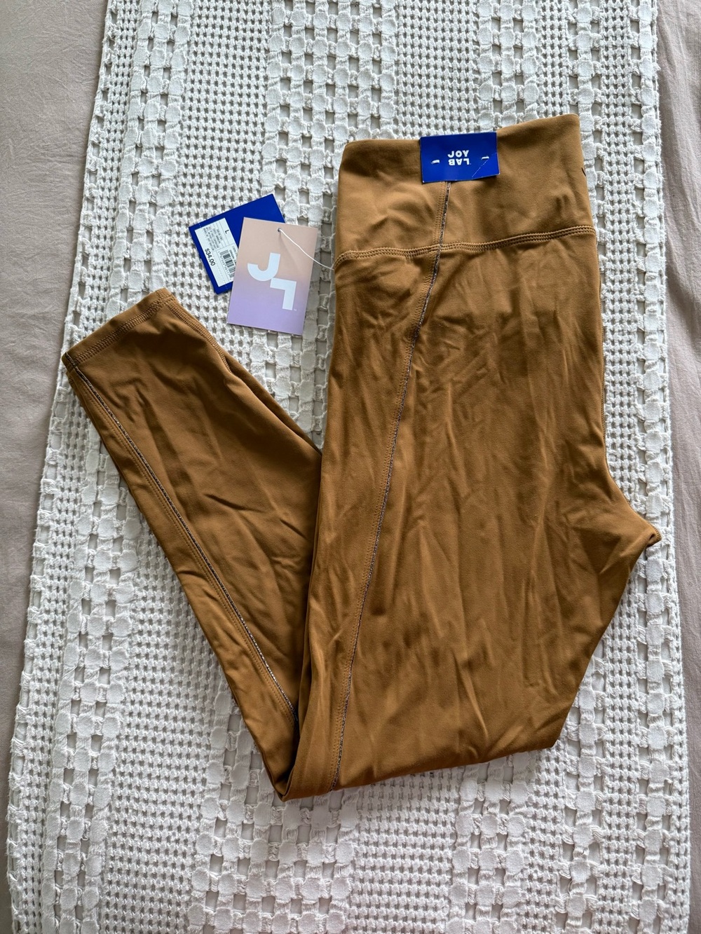 NEW JoyLab Camel Brown High-Waist Leggings Size L
